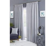 Alan Symonds Rideaux occultants plissÃ©s prÃªts Ã lemploi en Fausse Laine ArgentÃ© 168 x 229 cm