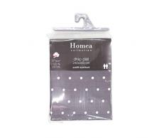 homea drap plat 2 personnes 240x300 cm pixa taupe/blanc