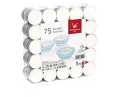Wiedemann Flat Pack Bougies Chauffe-Plats, Cire, Blanc, 1.5Â x 3,75Â cm