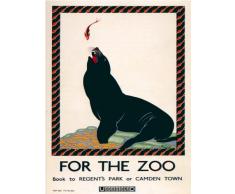 onthewall pour Le Zoo du métro de Londres Vintage de Chemin de Fer Poster Art Print 40 x 30 cm PDP 034