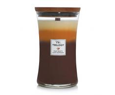 WoodWick grande bougie parfumÃ©e en jarre avec mÃ¨che qui crÃ©pite, CafÃ© Gourmand, Temps de combustion jusquÃ 130 heures