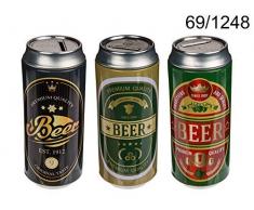 Out of the blue Tirelire en mÃ©tal, biÃ¨re, Multicolore, 16 x 7 cm