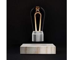 FLYTE lÃ©vitation, 15 W, Bague Ampoule Chrome/Socle en Bois frÃªne