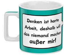 Sheepworld Wortheld Tasse, Porcelaine, TÃ¼rkis, 9 x 9 x 9.5 cm