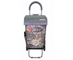 Bo Time Chariot de Courses Monte-escalier 6 Roues Double Utilisation - CapacitÃ© 40L