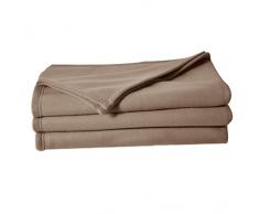 POYET MOTTE POLUNO Couverture polaire Polyester Taupe 180 x 220 cm