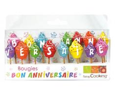 ScrapCooking 5005 Bougies - Bon Anniversaire, Paraffine, Multicolore, 15 x 8,5 x 2,5 cm