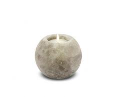 Himalaya Sel Dreams Cristal Photophore Rond, Grey Line, Cristal de sel, Gris, 9Â x 9Â x 8Â cm