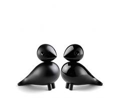 Kay Bojesen Lot de 2 Figurines insÃ©parables en Bois Noir 9 cm