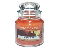 YANKEE CANDLE 1315049E Bougie en Pot Parfum Amber Moon, Orange, Small