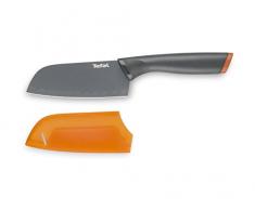 Tefal K1220115 Couteau santoku Orange + Protection, Acier, Gris, 25,6 x 1,7 x 5,1 cm