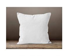 Soleil docre Panama Coussin Déco 40x40 cm en Coton Panama Coton Blanc 40 x 40 cm