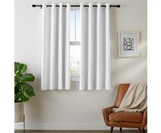 AmazonBasics Lot avec rideau occultant et Åillets, 175 x 140 cm, Blanc