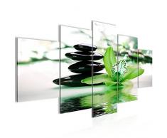 Tableau decoration murale Fleurs dorchidÃ©e 200 x 100 cm - XXL Impression sur Toile Salon Appartment 5 Parties - prÃªt Ã accrocher - 204251c