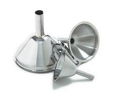 Norpro 3 pièces + Entonnoir en Acier Inoxydable (Lot de 2) (1, 2), Silver, Assorted