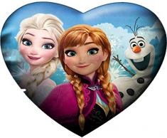 Star Licensing Disney Frozen Coussin cÅur, Velours, Multicolore, cm. 44Â x 40