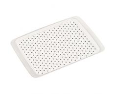 KESPER 77220 Plateau de Service antidÃ©rapant Blanc, Plastique, 35 x 26 x 2 cm