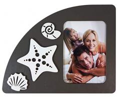 TANGARI Cadre Photo Ligne Profils Ãtoile de mer Tableau Blanc 6 x 9 cm Bois