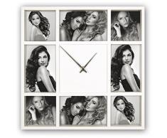 Zep FC88 Savona Horloge Ã 8 Photos Bois Blanc 37 x 37 x 3,2 cm