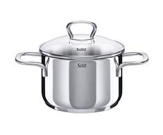 Silit 2102194750 Faitout avec Couvercle Acier Inoxydable, Argent, 16 cm