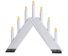 Star 248-38 Viking Chandelier 7 Lumières Finition Blanc Bois/Métal 38 x 41 cm