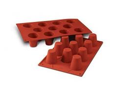 Silikomart 20.020.00.0060 SF020 Moule Baba Taille Moyenne 11 Cavités Silicone Terre Cuite