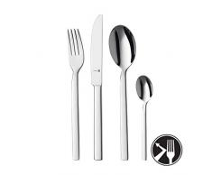 WMF Lyric Set de Couverts Monobloc en Acier Inoxydable Cromargan Protect Poli rÃ©sistant aux Rayures Passe au Lave-Vaisselle, Acier Inoxydable, Argent (Silver), 7 x 1 x 7 cm