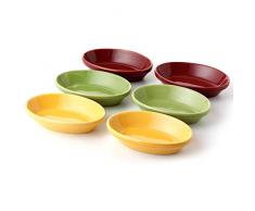 Jean-Patrique Ensemble de 6 assiettes ovales, antipasti et tapas à nicher