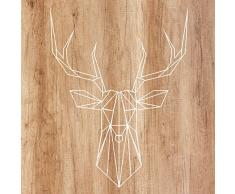 Artis 613767 Wood Deer DÃ©coration Murale Toile Multicolore 30 x 30 cm