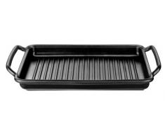 Monix Solid+ - Plat Ã rÃ´tir rainurÃ© 40 cm en Aluminium fondu avec antiadhÃ©sif Teflon Classic.