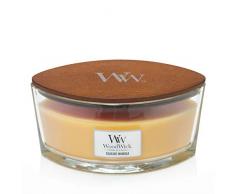 WoodWick Ellipse bougie parfumÃ©e avec mÃ¨che qui crÃ©pite, Mimosa en bord de mer, Temps de combustion jusquÃ 50 heures