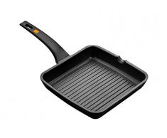 Bra EFFICIENT - Poêle Gril rainurée, 22 cm, Aluminium fondu avec revêtement antiadhésif Teflon Platinum Plus