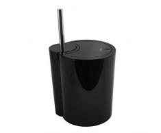 Spirella 10.18148, sun moon-brosse wC et poubelle noir -