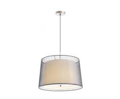 FARO BARCELONA 68549 SABA Lampe Suspension Nickel Mat 3L