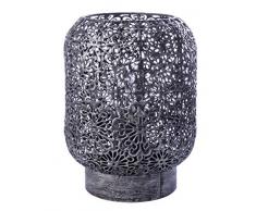 Luminaire Zephir, lampe décorative métal, 40 W, gris, ø 15 x H 20 cm