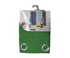 douceur dintérieur rideau a oeillets 140x260 cm microfibre absolu vert