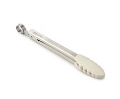 Zeal Silicone Non Scratch de Cuisine Mini Pince avec poignÃ©es en Acier Inoxydable, Vert Sauge, 20Â cm, Silicone, crÃ¨me, 20.50 x 2.50 x 2.70 cm