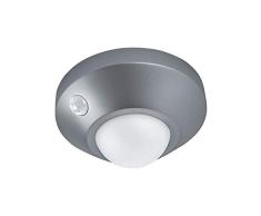 LEDVANCE GADGET NIGHTlux Ceiling + Détecteur de Mouvement (Piles incluses) | Veilleuse Mobile à Pile | Argent | 1,7 Watts - 105 Lumens | Blanc Froid 4000K
