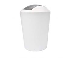 Douceur dIntérieur 6PSB050BC Flic Flac Poubelle Blanc 5,6 L