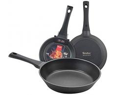 Metaltex XPERT - Set 3 Poêles en Aluminium Fondu 20 + 24 + 28 cm