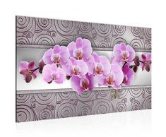 Tableau decoration murale Fleurs dorchidÃ©e - XXL Impression sur Toile Salon Appartment 1 Parties - prÃªt Ã accrocher - 204814b