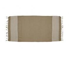 Soleil dOcre 400001 Fouta Nid dAbeilles Coton Taupe/Ecru 100 x 200 cm
