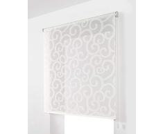 Estoralis Ornella Store Enrouleur Transparent, Blanc, 130 x 250 cm