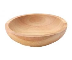 Continenta Bol en Bois Bois de Caoutchouc Ronde en Bois de Coupe Ã Fruits Bol, Bol en Bois, Dimensionsâ¯: Ã 22Â x 5,5Â cm