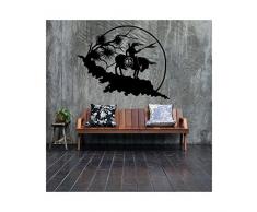 TATOUTEX Stickers Paysage et Indien - Argent, L 96cm x H 80cm