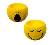 Zak Designs 6752-R711 Coquetier, céramique, Jaune, 12 x 6 x 4,5 cm