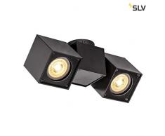 SLV Altra DICE CW, Applique murale dintérieur et de plafond, Double, QPAR51, noir, lampe en aluminium, 0 W