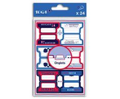 Toga Stickers onglets Frenchy, Bleu, Blanc, Rouge, taille unique