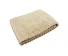 Blanc des Vosges Eponge unie Serviette de Bain Coton Sable 55x110 cm