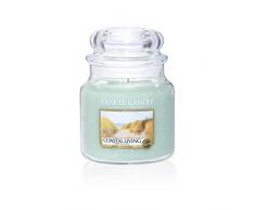 Yankee Candle Bougie Balade sur la côte, jarre moyenne, Verre, Vert